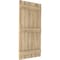 Ekena Millwork Americraft 6-Board, 3 Batten Exterior Real Wood Spaced Board-n-Batten Shutters, ARW401SB623X77UNH, PR ARW401SB623X77UNH - alternate 2